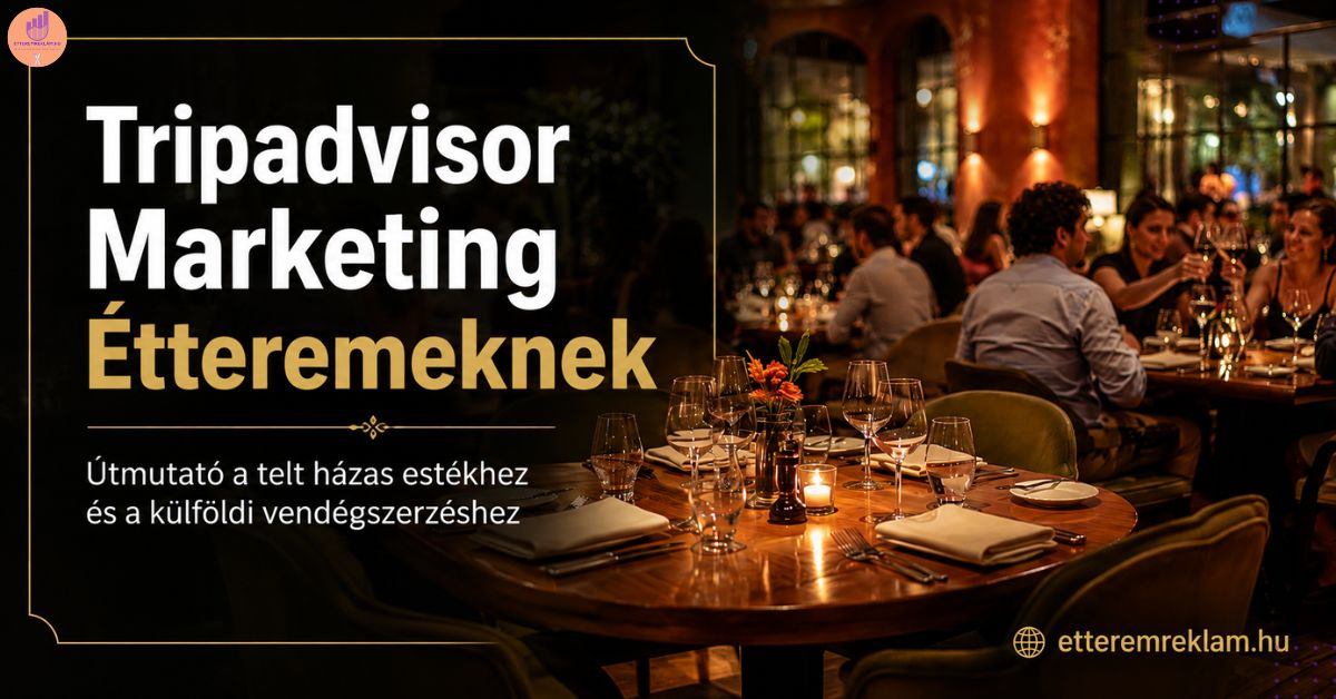 Tripadvisor marketing éttermeknek útmutató kiemelt kép telt házas étterem hangulattal az etteremreklam.hu-tól.